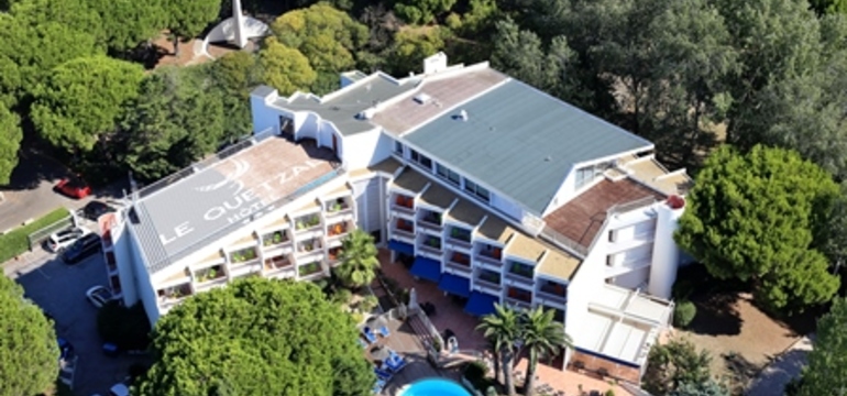 vue aérienne Hôtel Quetzal